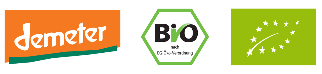 MOGLi-Bio Siegel: Demeter-Siegel, Deutsches Bio-Siegel, EU-Bio-Siegel