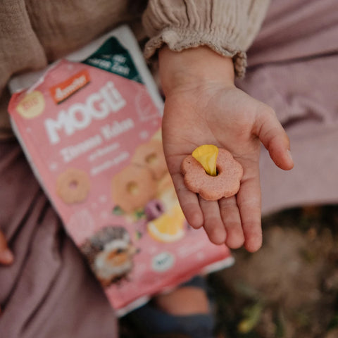 Picknick Kinder im Wald mit MOGLi Keksen