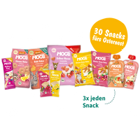 MOGLi Packshots der Snacks vom Oster-Bundle