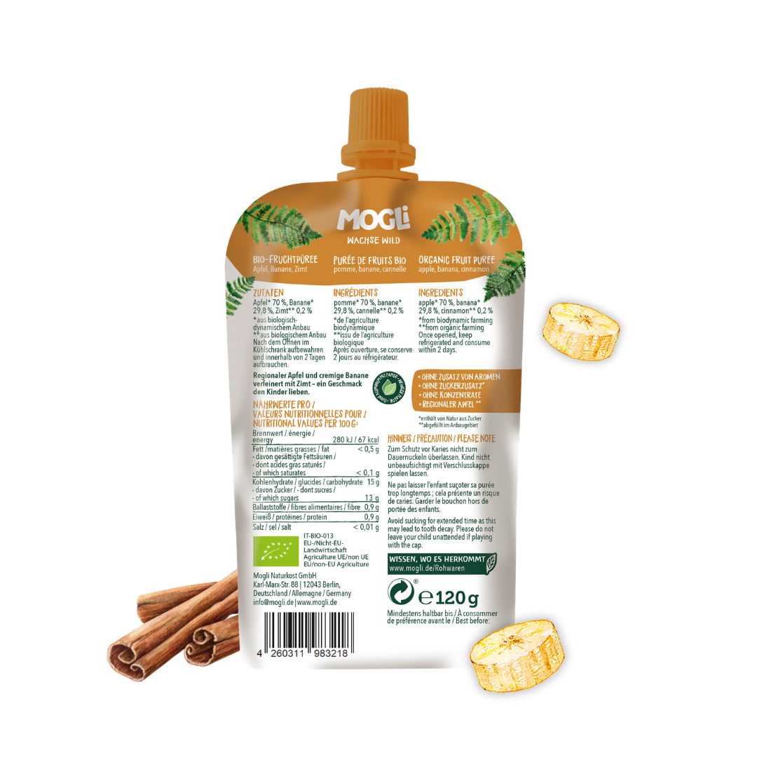 MOGLi Quetschie Apfel Zimt – Wintersnack für Kinder