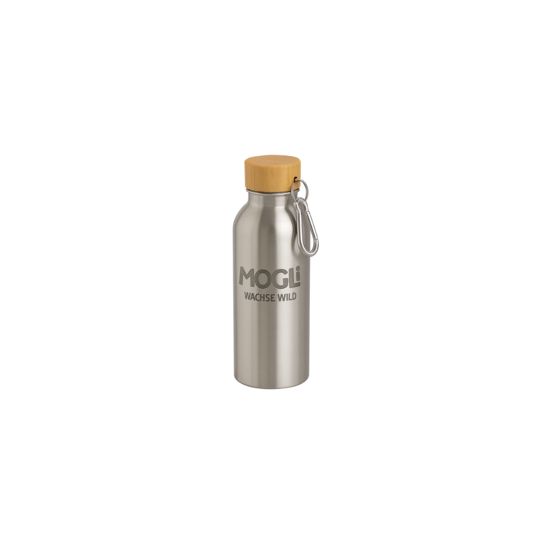 MOGLi Edelstahl Trinkflasche Packshots